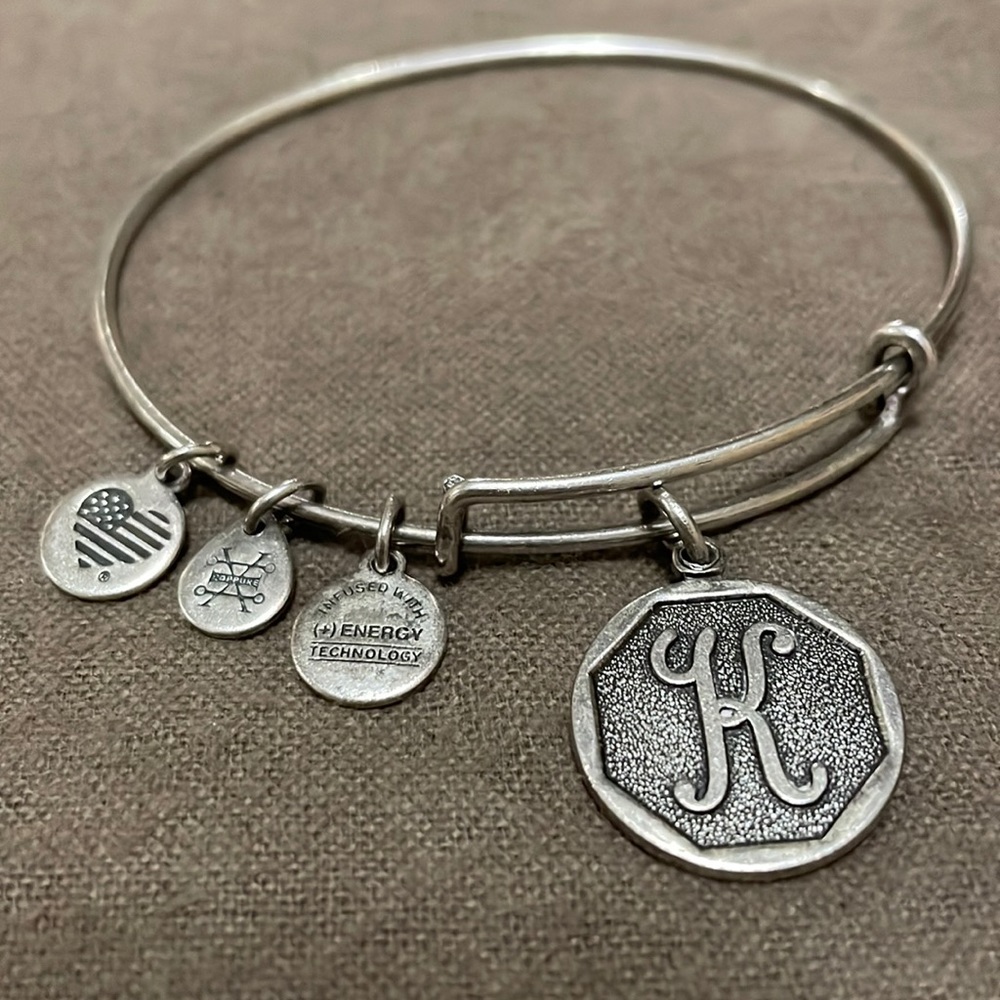 Alex and Ani K Initial Charm Bangle